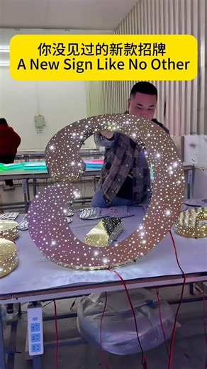 Sparkling like a diamond#logo #led #sign #ledlogo #storefrontsign