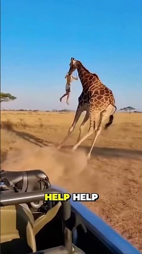 Giraffe Reaches Into Safari Jeep and Grabs Woman 😳🦒