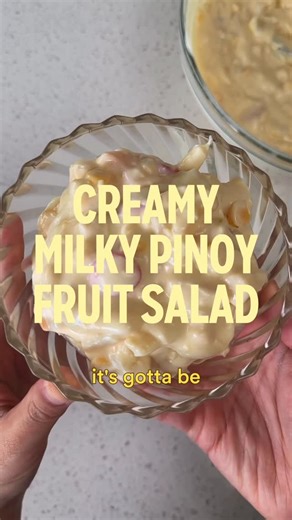 Pepper.ph | True or very true: Pinoy fruit salad has to be CREAMY! 🍦 This creamy, milky, cheesy fruit salad recipe comes from Ivonne’s mom, who only... | Instagram