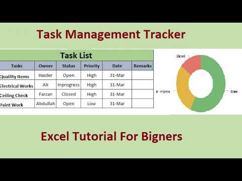 Make a Dynamic Task Management Tracker in Excel