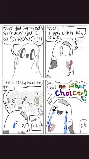 boo! 👻 #addiction #comic #ghosts #mentalhealth #strength
