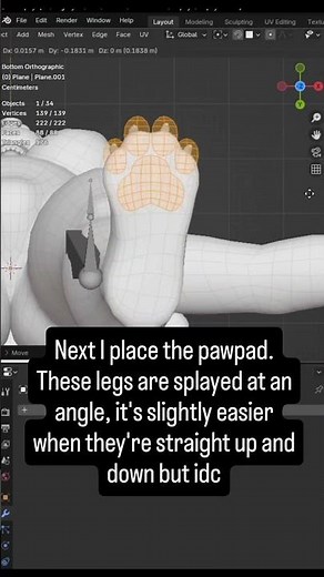 pawpads tutorial to go with the feetpaw tutorial 🐾 #furry #blender #3dmodeling