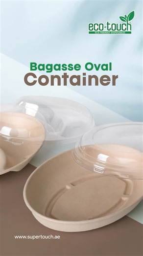 Super-Touch on Instagram: "🌱 COMPOSTABLE BAGASSE OVAL CONTAINERS Elevate your food packaging the eco-friendly way. Our bagasse oval containers are crafted from natural sugarcane fibers — sturdy, stylish, and 100% biodegradable. Perfect for takeaway, delivery, catering, and everyday food service, they offer premium performance while caring for the planet. ✅ Plastic & styrofoam free ✅ Compostable & biodegradable ✅ Strong, heat-resistant & food-safe Choose bagasse. Choose compostable. Choose consc