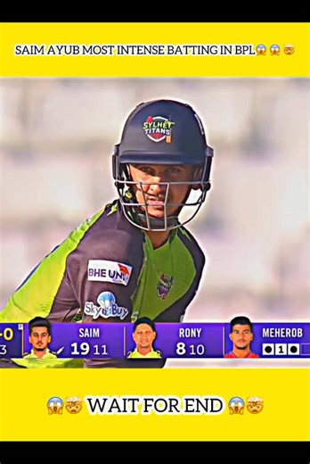 Saim Ayub's Intense Batting Highlights in BPL