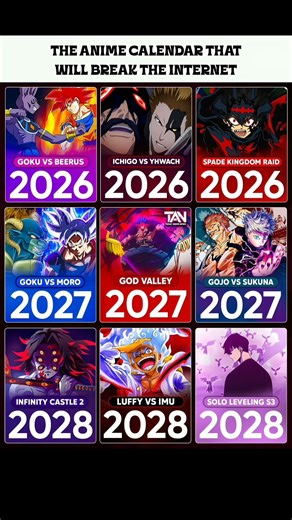 The anime calendar that will break the internet ⚔️ #anime #shorts #tiktokeffects