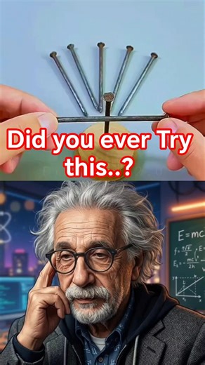 The Impossible Nail Balance Challenge 🧠 #physics