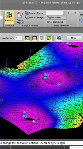 FEA Simulação de Força Siemens Solid Edge ST9 #app #automobile #autocad #cad #engineering