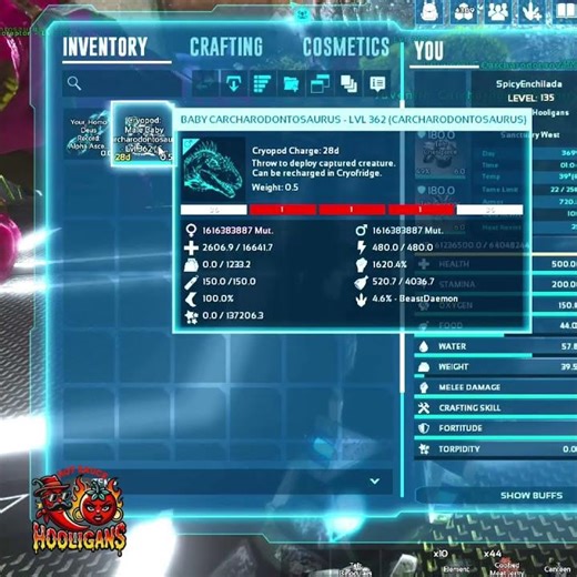 The Color ID of the New Carchas as Requested - Ark Survival Ascended Official