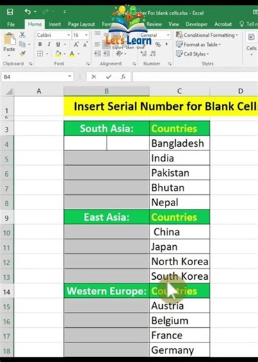 Instant Serial Numbers for Blanks in Excel (PRO Data Clean-Up!) #excel