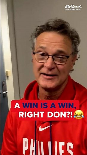 Doesn't matter how many walks the Phillies had, a win is a win 😂