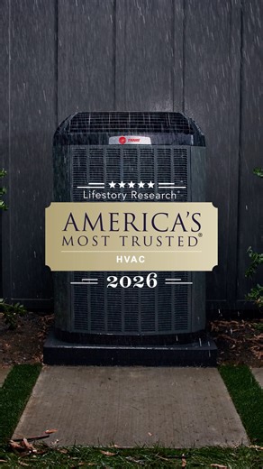 We’ve done it again. And again and again and again. Lifestory Research has named Trane “America’s Most Trusted HVAC” for the 12th year in a row. Learn more at https://bit.ly/49nSM2R | Trane