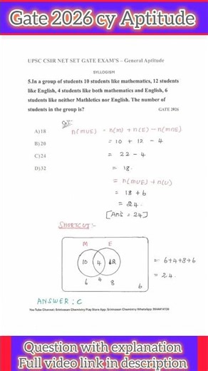 Maths MP Sir Classes | New Delhi | General Aptitude Classes | Part A |