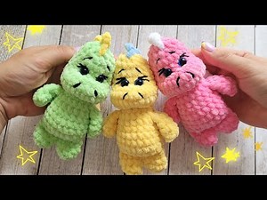🦖ДИНОЗАВРИК🐉ДРАКОНЧИК ВЯЗАНЫЕ КРЮЧКОМ ИЗ ПЛЮШЕВОЙ ПРЯЖИ💚crochet dragon🐉gehäkelter Drache