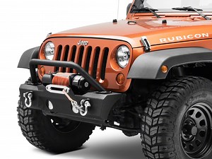 RedRock Jeep Wrangler Attack Stubby Winch Front Bumper J126730 (07-18 Jeep Wrangler JK) - Free Shipping