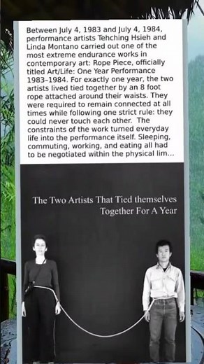 Tied Together for a Year: The Extreme Art of Tehching Hsieh and Linda Montano