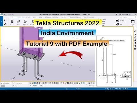 Tekla Structures 2022 India Environment Tutorial 9 with PDF Example