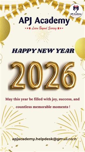 Launch into 2026 with unstoppable dreams!  From APJ Academy: Wishing boards conquered, goals ignited, and a year of sky-high success. Shine on, champions! ✨ #APJAcademy #HappyNewYear #NewYear2026 #DreamBig #BoardPrep SoarHigh” | APJ Academy | Facebook