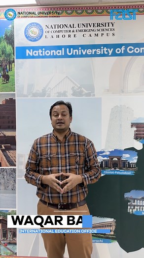 FAST-NUCES is proud to be part of Pakistan’s official delegation visiting Bangladesh for the Pakistan–Bangladesh Knowledge Corridor Education Expo, organized by the Higher Education Commission (HEC), Pakistan. 🇵🇰🤝🇧🇩 Hear from Waqar Baig, Head of International Office, as he shares our mission to connect with bright minds, build meaningful academic partnerships, and open new pathways for future leaders. We look forward to meeting you and building a future of collaboration and knowledge exchan