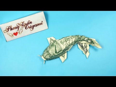 Phong Tran Origami | How to make a Koi Fish origami with dollar | Dollar Bill Origami