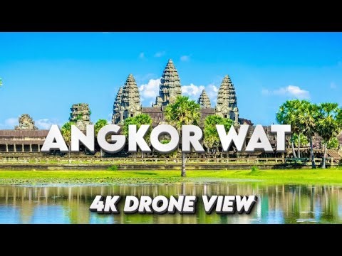 Angkor Wat Temple-4K Drone Video View