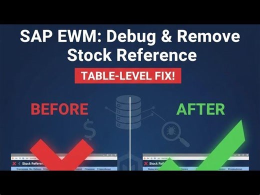Remove Document Reference from Stock in SAP EWM | Debugging at Table Level Pick Cancellation | SARTHAK KUMAR SAMAL