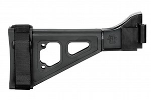 SB Tactical Folding Pistol Brace Adjustable Nylon Stabilizing Strap Folding, Fits HK UMP and B&T APC, Black SBT-01-SB