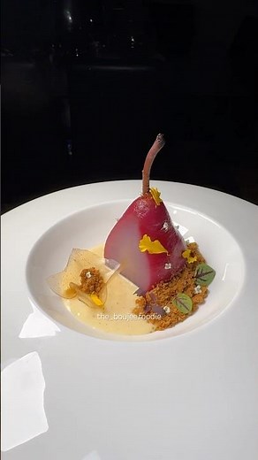Hibiscus Poached Pear Dessert ♥️🍐