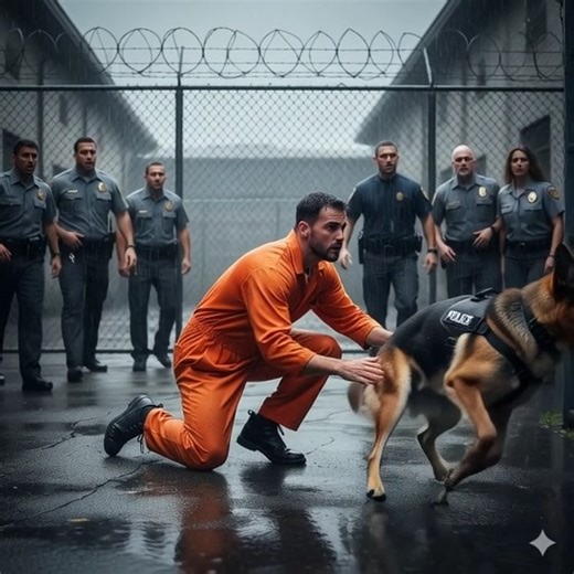 A prisoner's last wish was to see his dog one more time… But when the German Shepherd broke free and ran into his arms, something no one expected happened... Ashridge State Prison, Colorado, is usually cold as steel in November. The wind whistled through the barbed wire fence and blew into the empty visiting yard, where final meetings before transfer or execution were usually held. That day, the guards led **Evan Brooks** out of his cell. He was handcuffed, his orange prison shirt spotted with o