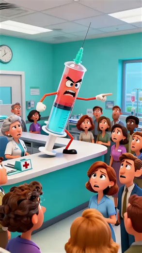Funny angry injection needle ai #FunnyCartoon #AIAnimation #AngryNeedleAI #AnimationComedy #FYP