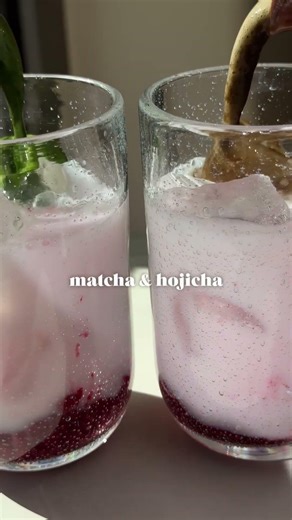 Cherry Matcha & Hojicha Latte 🍒🌸 Easy Matcha Recipe