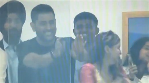 Watch: MS Dhoni's hilarious reaction to wife Sakshi's premature celebration goes viral