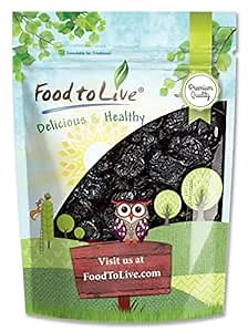 Food to Live Pitted Prunes, 2 Pounds - Whole Dried Plums, Unsulfured, Unsweetened, Non-Infused, Non-Irradiated, Vegan, Raw, Bulk