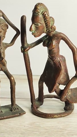 Vintage African Bronze Sculptures Set of 2 Dogon Style Musicians & Farmers Hand Cast Bronze Statues Tribal Folk Art Home Decor - Etsy
