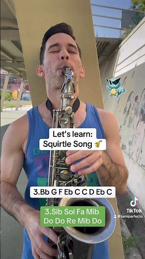 Squirtle sax song 🎷 #squirtle #saxophone #altosax #barisax #tenorsax #musician #tutorial #fypp
