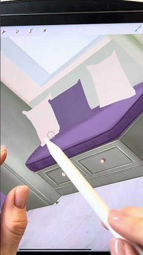 Procreate Tutorial - drawing the bench in Perspective