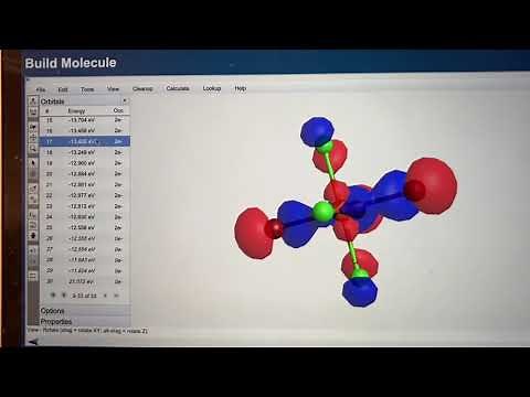 fac mer [FeCl3Br3]3- point groups, symmetry elements, HOMO, LUMO using webmo