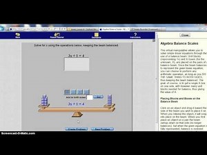 Algebra Balance Scales