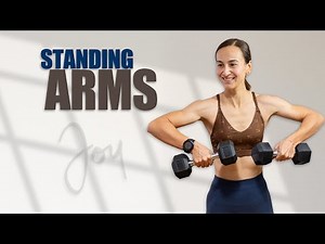 15 Min Standing Arms Workout for Shoulders, Biceps and Triceps with Dumbbells