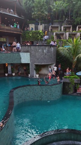 Stunning Multi-Level Pool in Lush Tropical Paradise