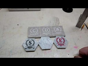 Stone Tile Engraving with a Laser