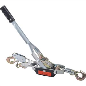 [Hot Item] Come Along Winch 2 Hook Steel Cable Dual Gear Power Puller