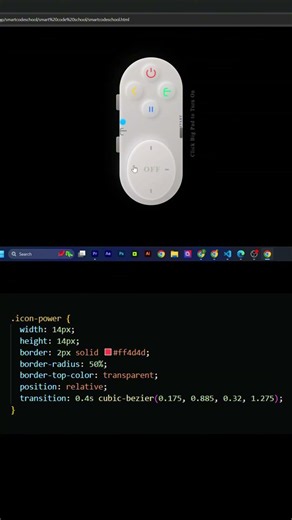 Smart Remote Control UI Design | Interactive CSS Tutorial