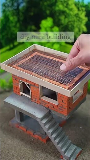 DIY mini building house #diycrafts #minibuilding #minihousemaking