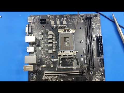 MSI PRO H610M-E DDR4 - сбитый резистор помог спалить фазу логики процессора.