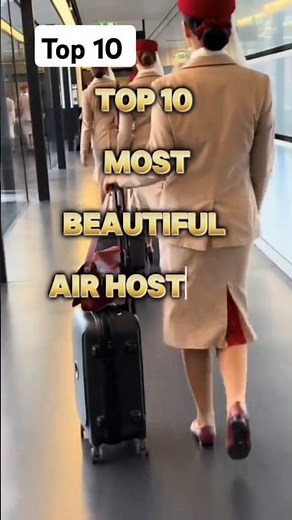 Top 10 most beautiful air hostess in the world 🌍 #crewlife #flightattendant #airlinevideos #flightcr