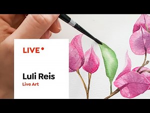 LIVE Art | Pintando uma orquídea ao vivo em aquarela | Luli Reis