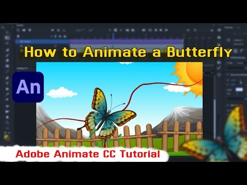 Adobe Animate CC Tutorial | Butterfly Animation tutorial 2026 | Learn Cartoon Animation
