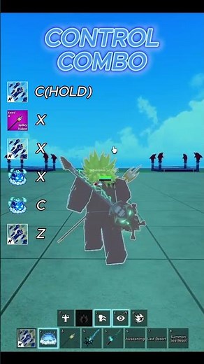 GOD HUMAN CONTROL REWORK COMBO #bloxfruits #bloxfruitscombos #ブロックスフルーツ