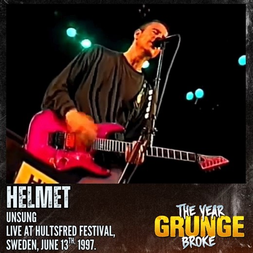66K views · 2.7K reactions | HELMET - Unsung - ON THIS DAY, June 13th, 1997, Live at Hultsfred Festival, Sweden. | The YEAR Grunge BROKE | Facebook