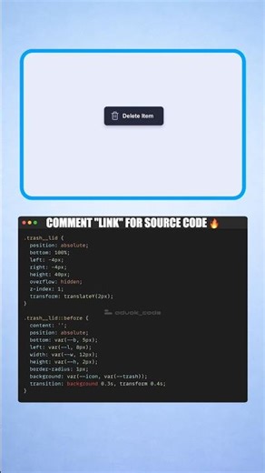 CSS Delete Button Animation 🔥